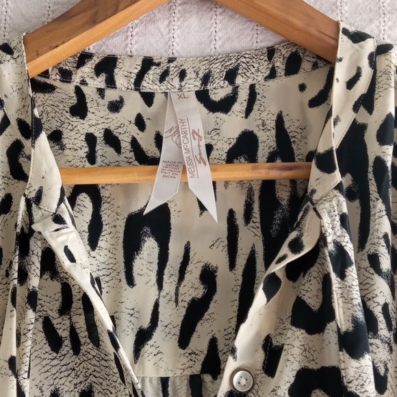 Melissa McCarthy Seven7 Silk Print Tunic Top - Picture 2 of 6